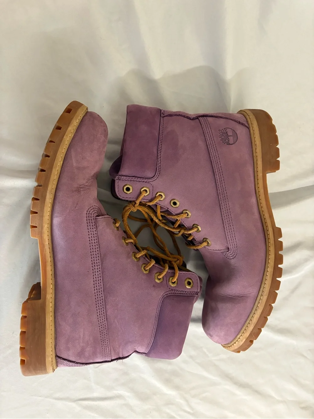 Timberland Premium 6-Inch Waterproof Boots in a Purple Nubuck
